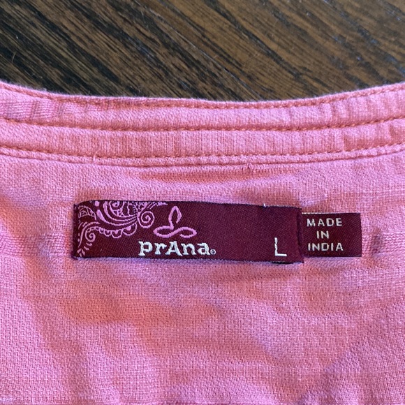 Prana Pink Button Pink Tank Top Large L EUC - Picture 3 of 7